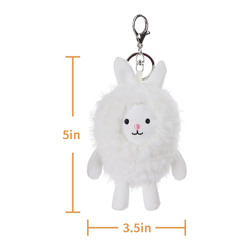 5" Bunny Rabbit Stuffed Animal Soft Keychain for Kids Bag, Purse, Backpack