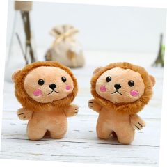 2pcs Little Lion Pendant Stuffed Animals Keychain
