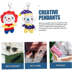 Clown Plush Keychain Clown Figure Cute Animal Toys Stuffed Doll
