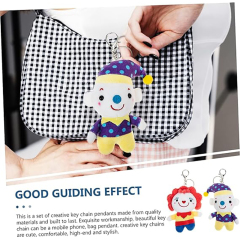 Clown Plush Keychain Clown Figure Cute Animal Toys Stuffed Doll