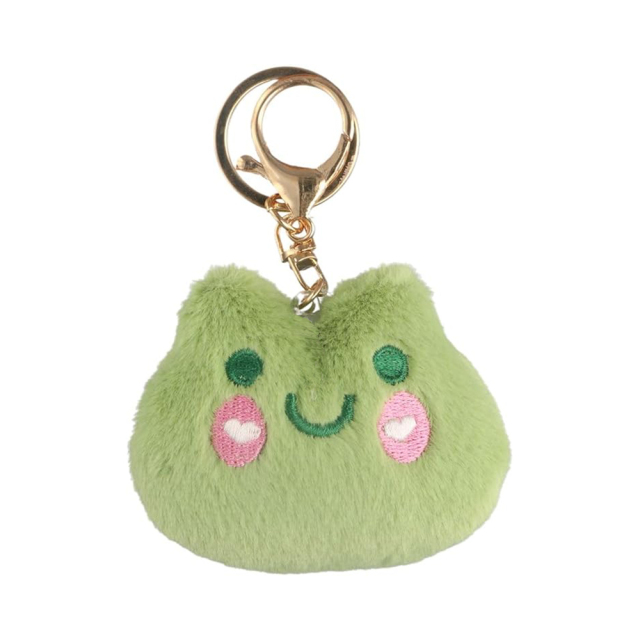2pcs 2.36in Plush Bear Frog Stuffed Animal Keychain Pendant