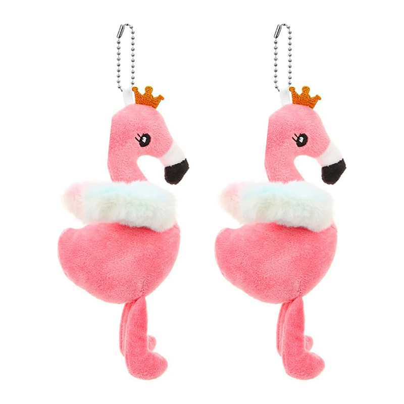 Flamingo Pendant Stuffed Animal Flamingo Keychain Hawaii Party Decoration