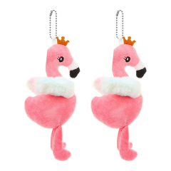 Flamingo Pendant Stuffed Animal Flamingo Keychain Hawaii Party Decoration