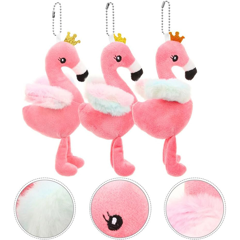 Flamingo Pendant Stuffed Animal Flamingo Keychain Hawaii Party Decoration