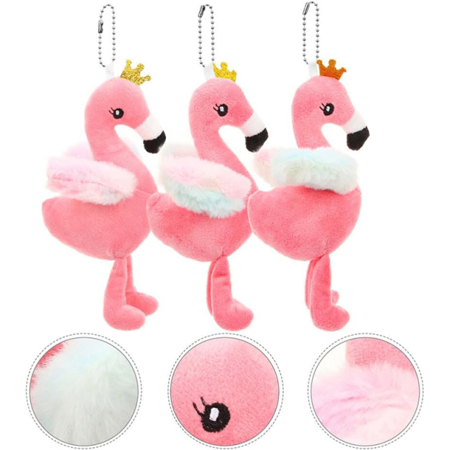 Flamingo Pendant Stuffed Animal Flamingo Keychain Hawaii Party Decoration