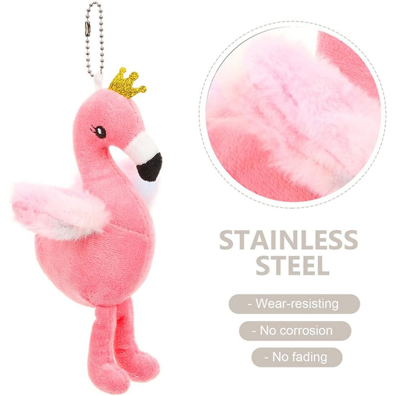 Flamingo Pendant Stuffed Animal Flamingo Keychain Hawaii Party Decoration