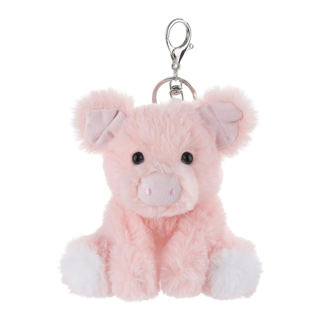 Pink Pig Stuffed Animal Soft Keychain for Kids Bag, Purse, Backpack, Handbag (Pink Pig，5 Inches)