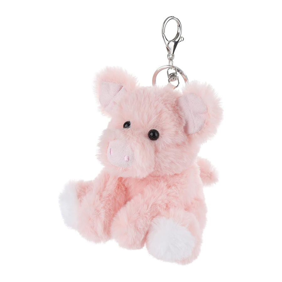Pink Pig Stuffed Animal Soft Keychain for Kids Bag, Purse, Backpack, Handbag (Pink Pig，5 Inches)