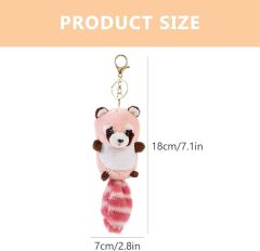 Cute Soft Plush Raccoon Keychain Animal Pendant Toy Jewelry for Bag Purse