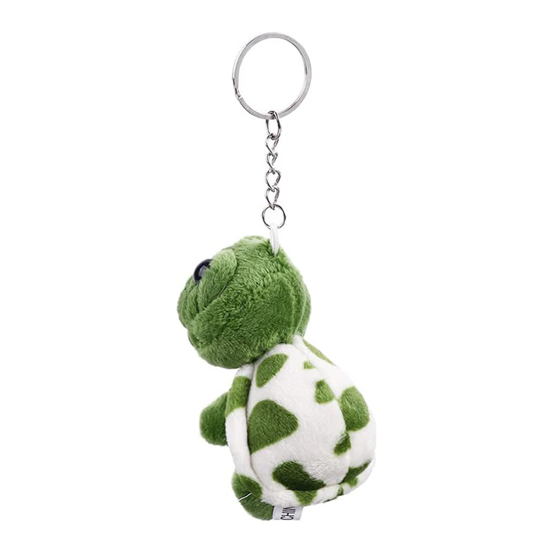 2PCS Cartoon Mini Turtle Shape Plush Keychain Cute Animal Pendant