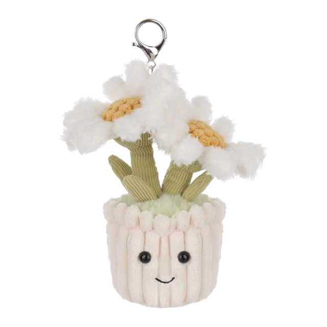 Daisy Cute Keychain, Soft Stuffed Plush Keychain Toys for Kids’ Backpack, Purse, 5.9Inches