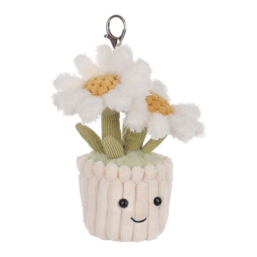 Daisy Cute Keychain, Soft Stuffed Plush Keychain Toys for Kids’ Backpack, Purse, 5.9Inches