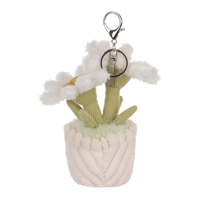Daisy Cute Keychain, Soft Stuffed Plush Keychain Toys for Kids’ Backpack, Purse, 5.9Inches