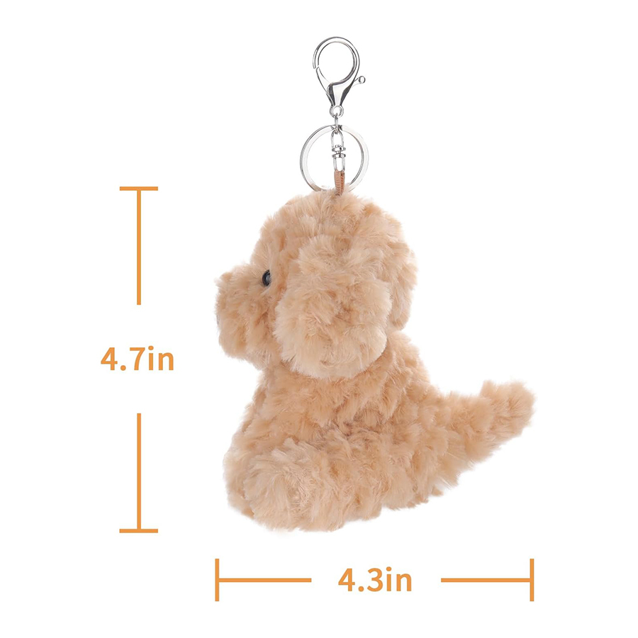 5.1" Puppy Stuffed Animal Soft Keychain for Kids Bag, Purse, Backpack, Handbag