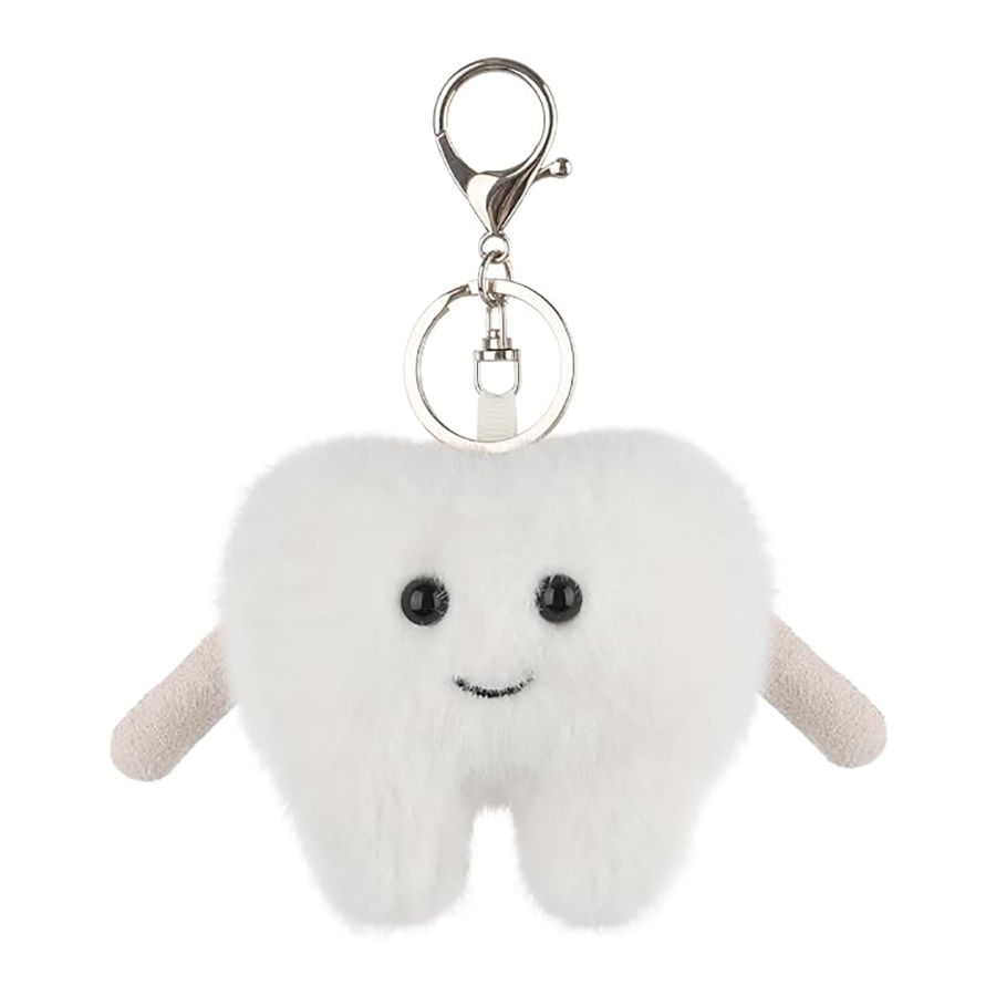 Tooth Cute Keychain, Soft Stuffed Plush Keychain Toys for Kids’ Backpack, Purse, 3.9Inches