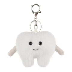 Tooth Cute Keychain, Soft Stuffed Plush Keychain Toys for Kids’ Backpack, Purse, 3.9Inches