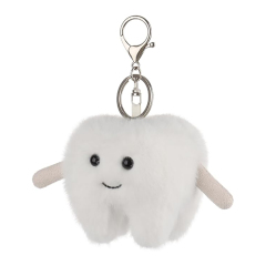 Tooth Cute Keychain, Soft Stuffed Plush Keychain Toys for Kids’ Backpack, Purse, 3.9Inches