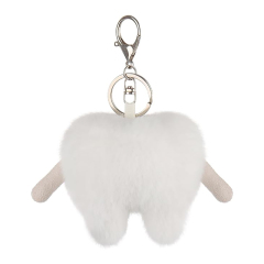 Tooth Cute Keychain, Soft Stuffed Plush Keychain Toys for Kids’ Backpack, Purse, 3.9Inches