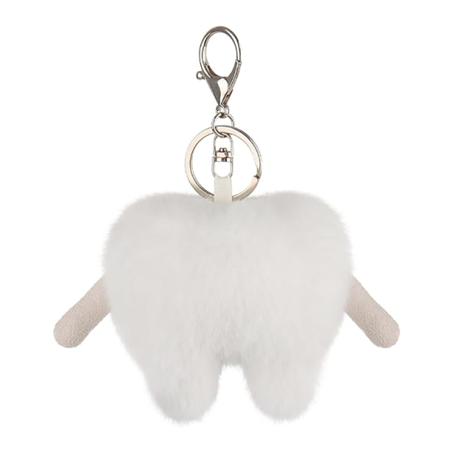 Tooth Cute Keychain, Soft Stuffed Plush Keychain Toys for Kids’ Backpack, Purse, 3.9Inches