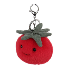 4" Red Tomato Stuffed Vegetable Soft Plush Keychain for Kids Bag, Purse, Backpack, Handbag
