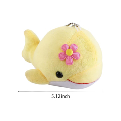 Soft Dolphin Plush Keychain Bag Pendants Tiny Dolphin Stuffed Animal Mini Backpack Key Ring