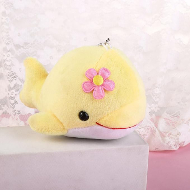 Soft Dolphin Plush Keychain Bag Pendants Tiny Dolphin Stuffed Animal Mini Backpack Key Ring