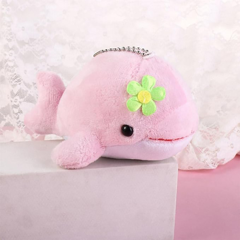 Soft Dolphin Plush Keychain Bag Pendants Tiny Dolphin Stuffed Animal Mini Backpack Key Ring