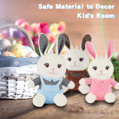 3 Pcs Small Stuffed Animals Rabbit Toy Cute Bunny Plush Toy with Keychain 4.8"