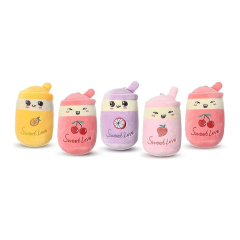 Boba Tea Keychain Plush Bubble Tea Stuffed Animal Milk Tea Key Ring