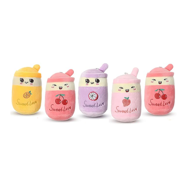 Boba Tea Keychain Plush Bubble Tea Stuffed Animal Milk Tea Key Ring