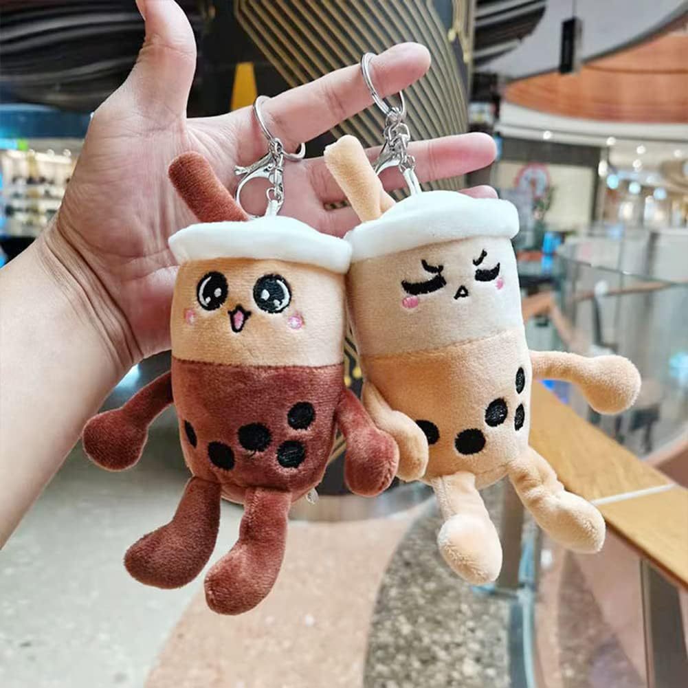 Soft Doll Bubble Tea Key Ring Milk Tea Keychain Cuddly Toy Pendant