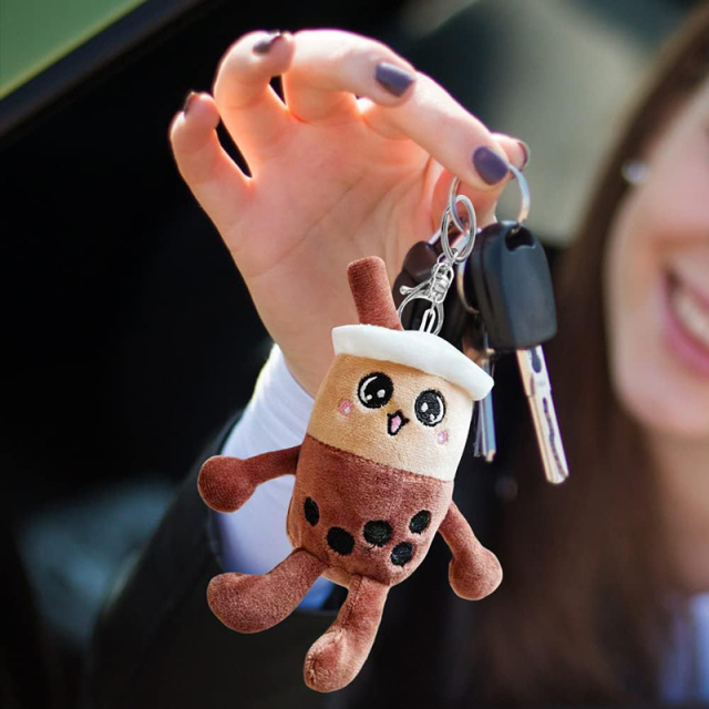 Soft Doll Bubble Tea Key Ring Milk Tea Keychain Cuddly Toy Pendant