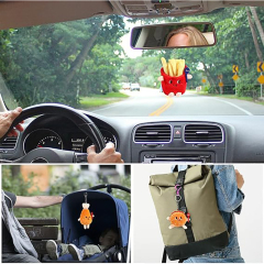 Burger Chicken Leg French Fries Plush Toy Clip Cute Plush Pendant