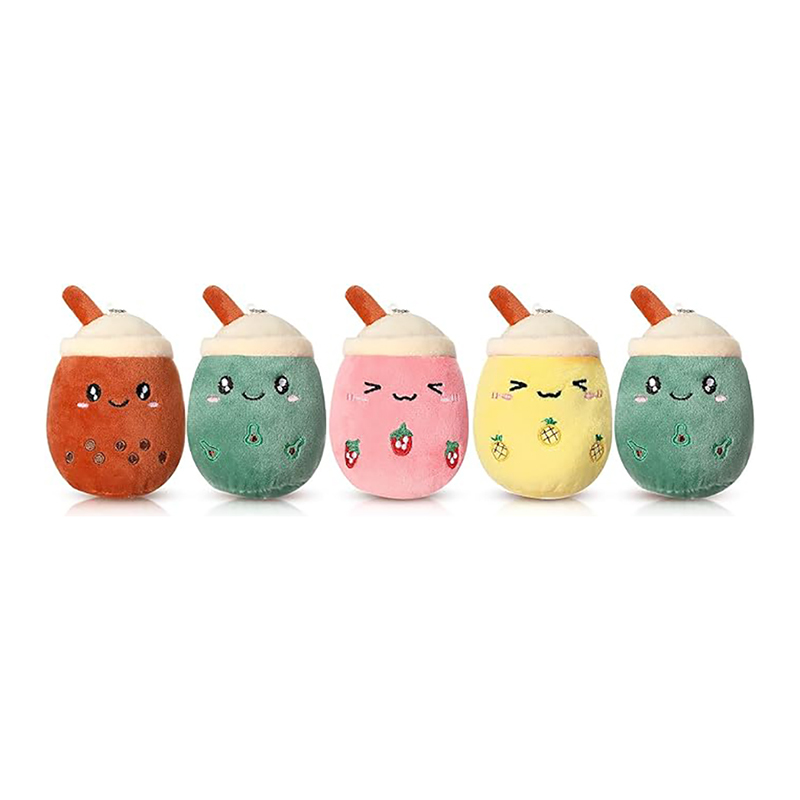 Boba Tea Keychain Plush Bubble Tea Key Ring Stuffed Animal Milk Tea Keychains