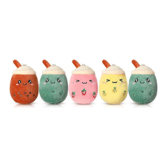 Boba Tea Keychain Plush Bubble Tea Key Ring Stuffed Animal Milk Tea Keychains