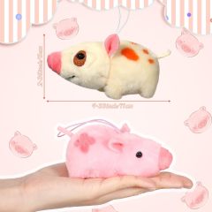4 Inch Cute Pig Plush Animal Toys Mini Plush Ornament Stuffed Doll Keychain