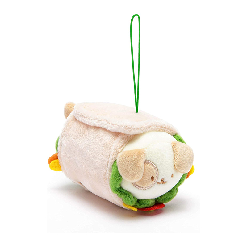 Cute Stylish Dog Pancake Plush Keychain Pendant