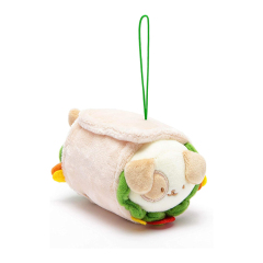Cute Stylish Dog Pancake Plush Keychain Pendant