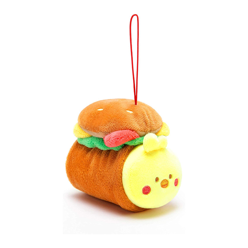 Mini Plush Pendant Stuffed Animal Chick Ornaments Burger Pendants