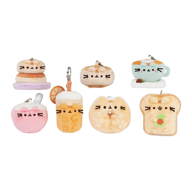 Multicolor Breakfast Food Set Plush Keychain Pendant  3”