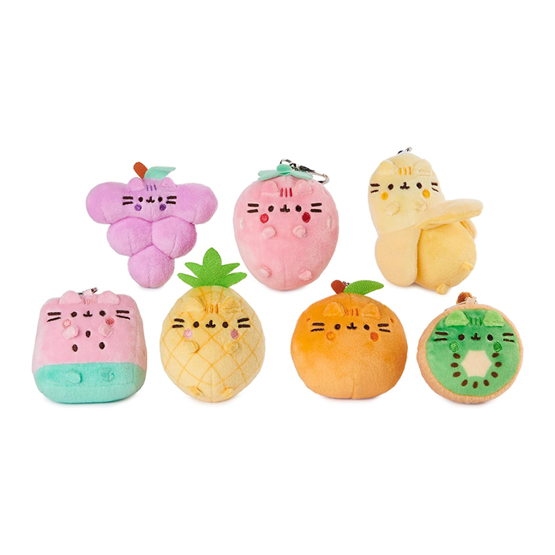 3”  Multicolor Adorable Fruit Series Plush Keychain Pendant