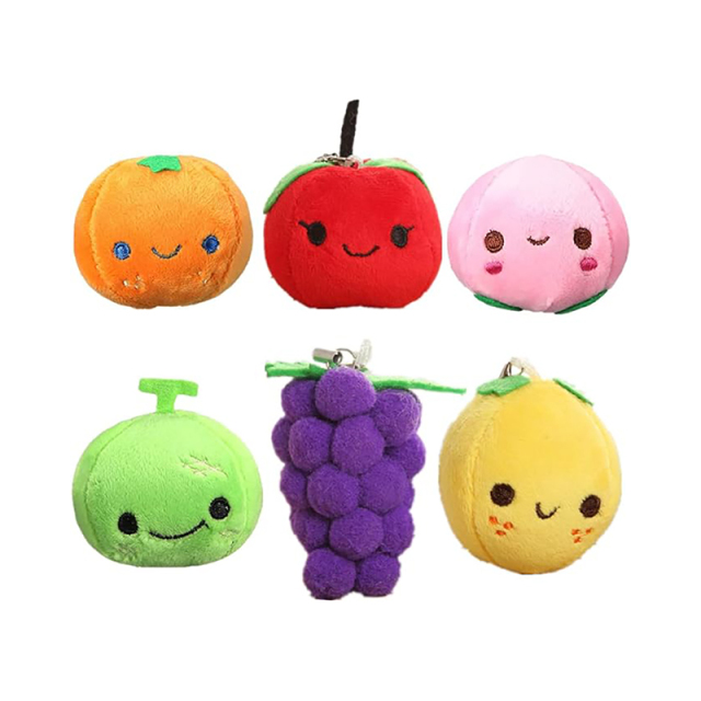 Cute Soft Stylish Fruits Stuffed Animal Plush Keychain Pendant