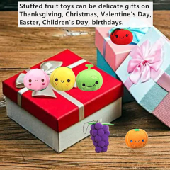 Cute Soft Stylish Fruits Stuffed Animal Plush Keychain Pendant