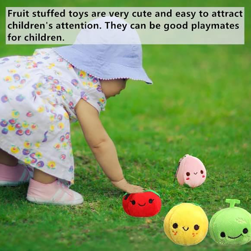 Cute Soft Stylish Fruits Stuffed Animal Plush Keychain Pendant
