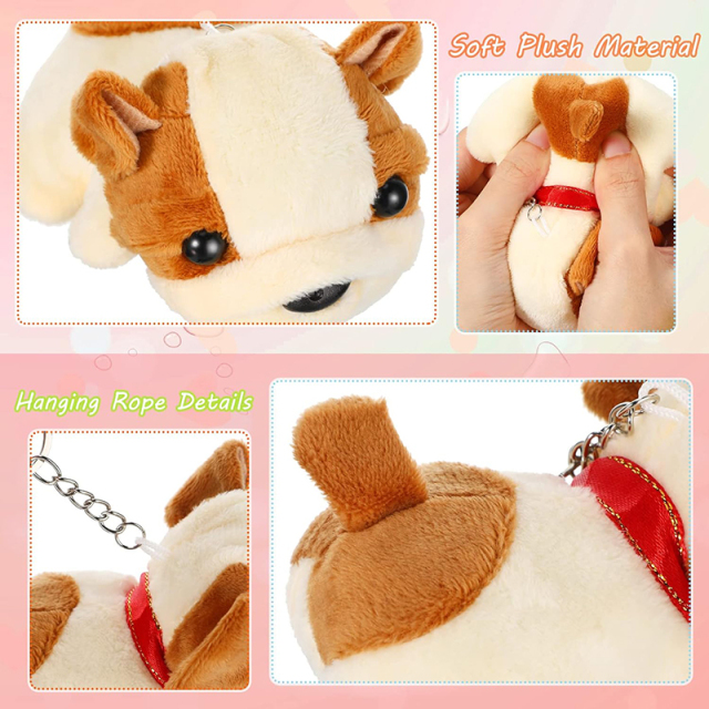 4 Inch Mini Plush Pig Ornaments Stuffed Doll Keychain Handbag Pendant