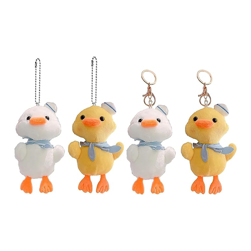 14cm Duck Plush Keychain Soft Lovely Cartoon Animal Duck Plush Key Chain Pendant