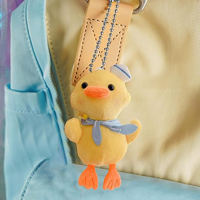 14cm Duck Plush Keychain Soft Lovely Cartoon Animal Duck Plush Key Chain Pendant