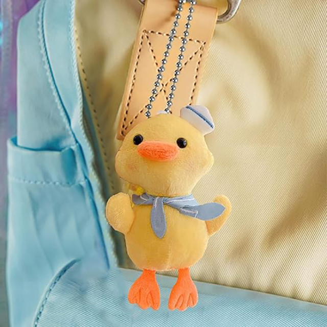 14cm Duck Plush Keychain Soft Lovely Cartoon Animal Duck Plush Key Chain Pendant