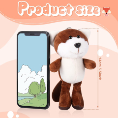 Cute Stuffed Animal Toy 4 Inch Mini Plush Fox Stuffed Keychain Handbag Pendant