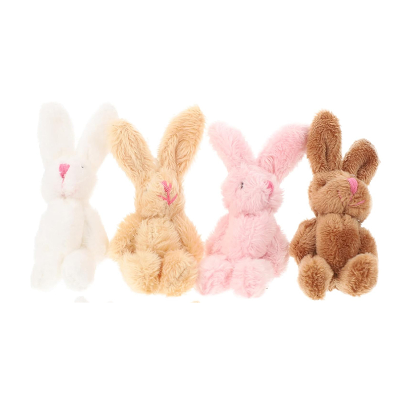 Bunny Plush Keychain Soft Toys Kids Stuffed Rabbit Mascot Pendant